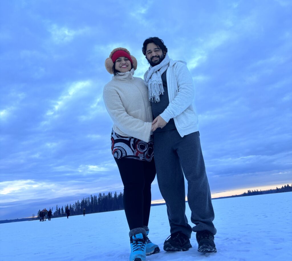 Areeb and Annie on ice