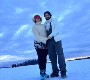 Areeb and Annie on ice